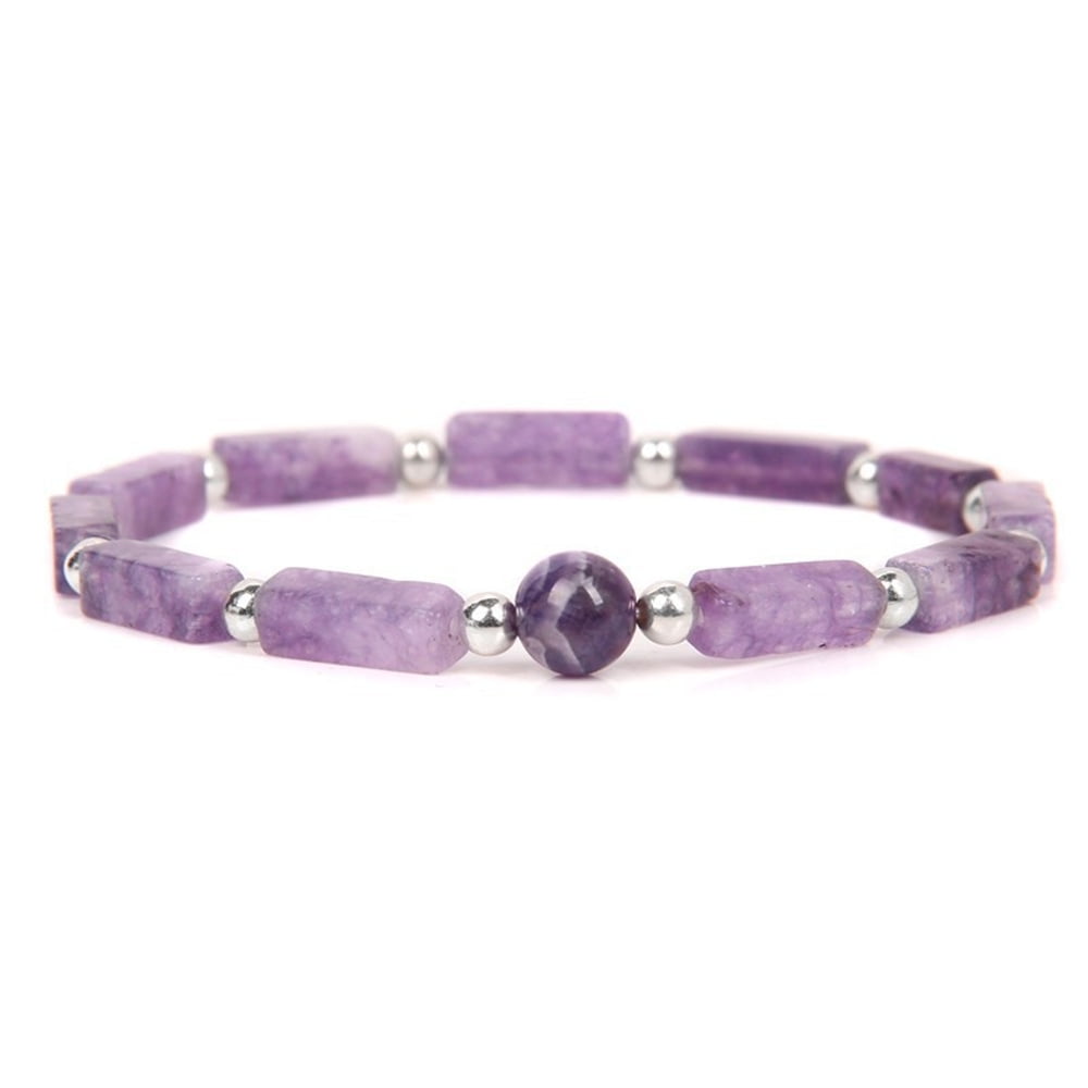 Amazon.com: Gem Stone King 925 Sterling Silver Purple Amethyst Tennis  Bracelet For Women (8.55 Cttw, Gemstone Birthstone, 7 Inch, with 1 Inch  Extender): Clothing, Shoes & Jewelry